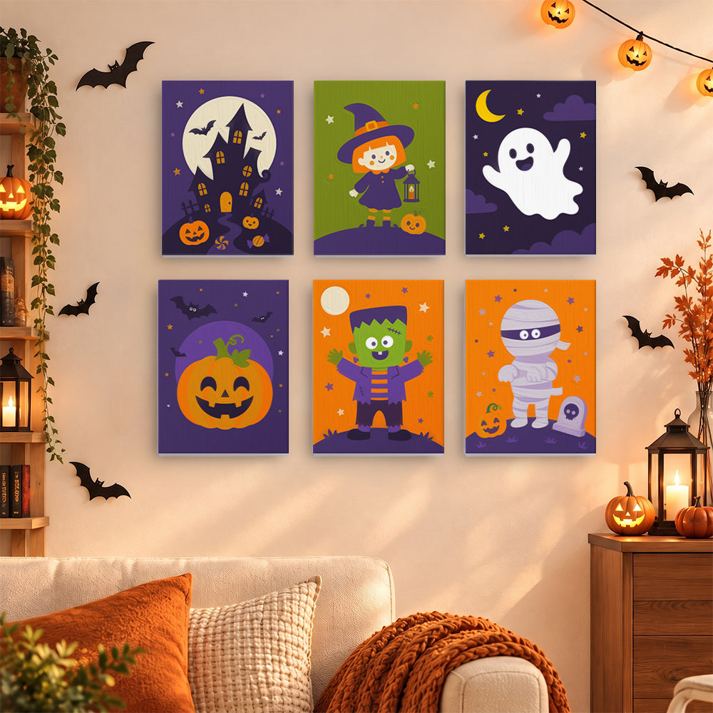 Cute Halloween Characters mini paint by numbers – image 15