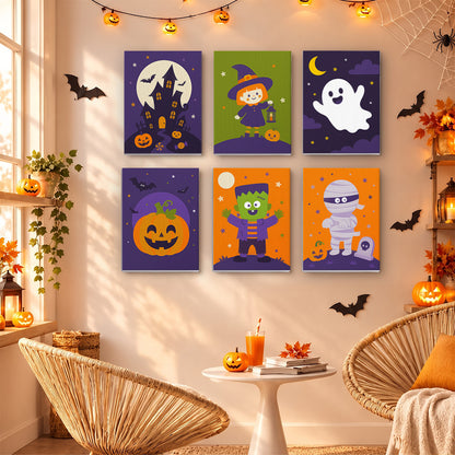 Cute Halloween Characters mini paint by numbers – image 16
