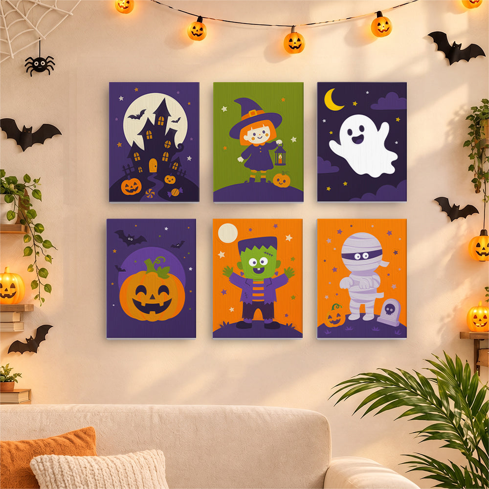 Cute Halloween Characters mini paint by numbers – image 17