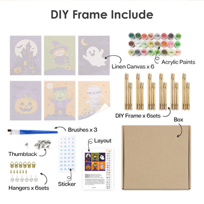 Cute Halloween Characters mini paint by numbers – image 18