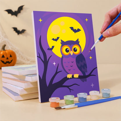 Dancing Skeleton and Owl Night mini paint by numbers – image 3