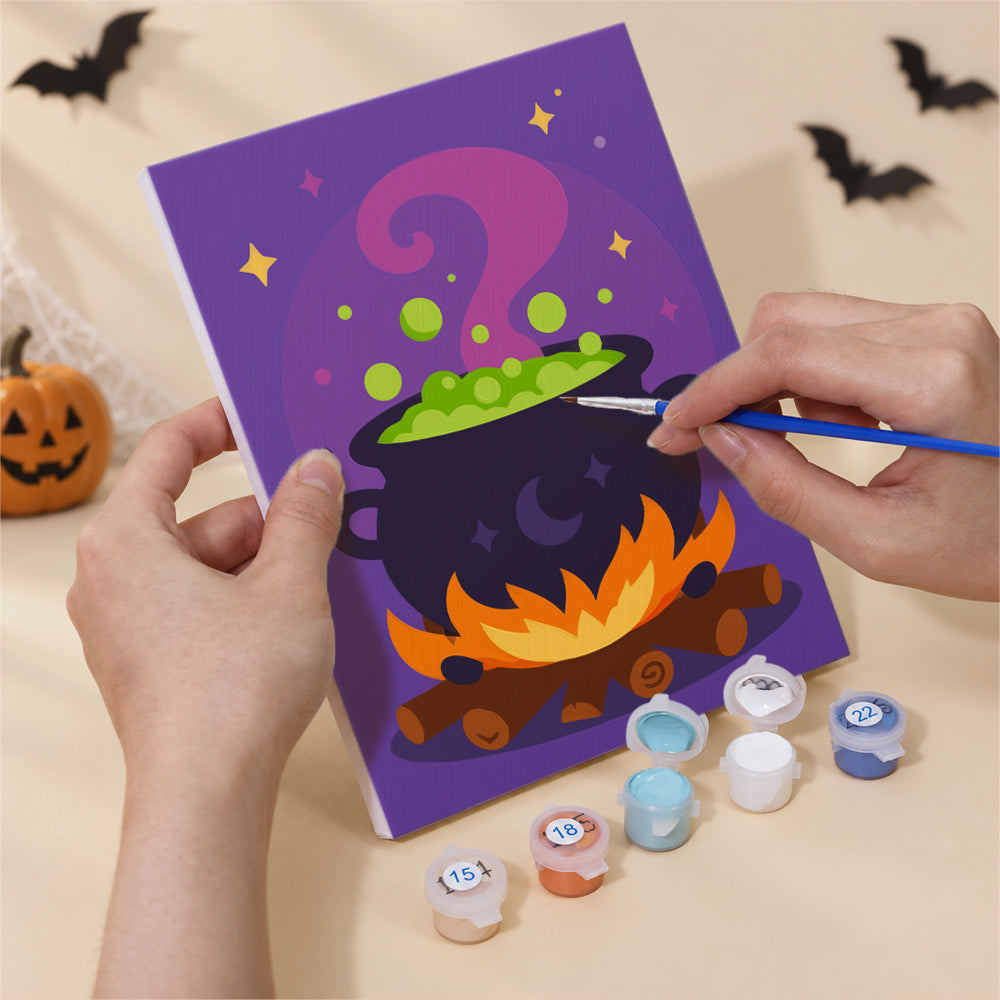 Dancing Skeleton and Owl Night mini paint by numbers – image 5