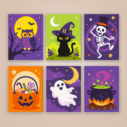 Dancing Skeleton and Owl Night mini paint by numbers – image 8