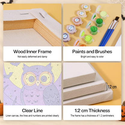 Dancing Skeleton and Owl Night mini paint by numbers – image 9