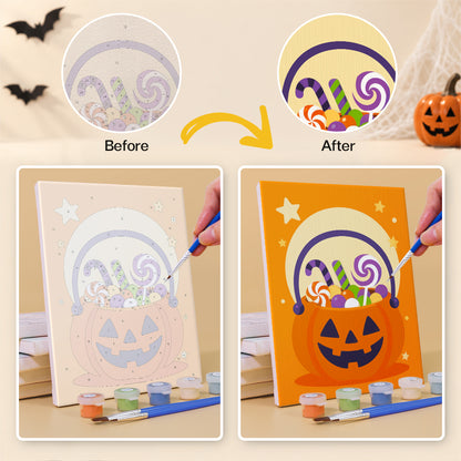 Dancing Skeleton and Owl Night mini paint by numbers – image 10