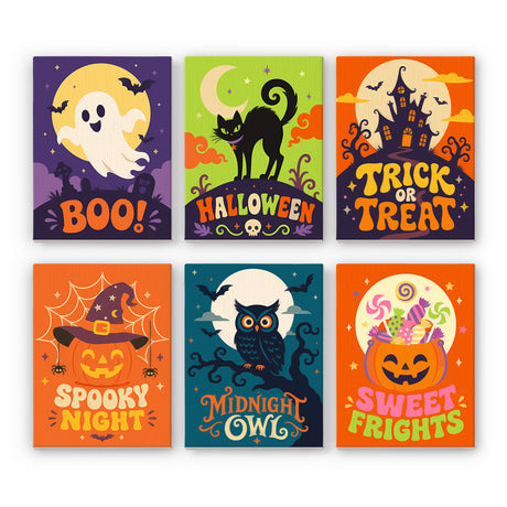 Retro Halloween Poster mini paint by numbers – image 7