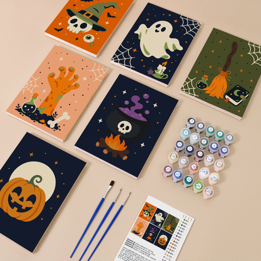 Spooky Witchcraft Icons mini paint by numbers – image 1