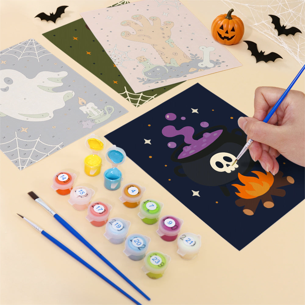 Spooky Witchcraft Icons mini paint by numbers – image 12