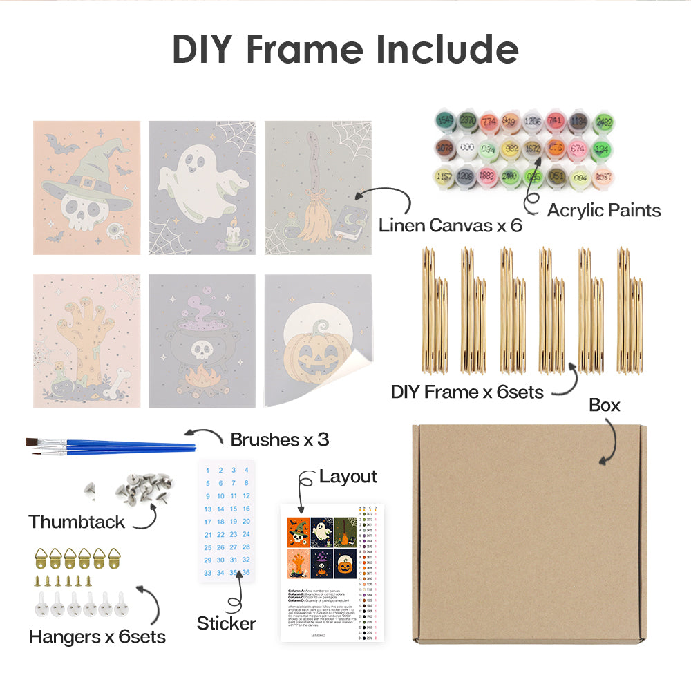 Spooky Witchcraft Icons mini paint by numbers – image 18