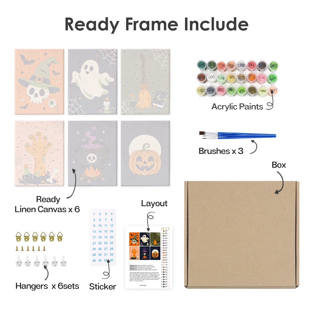 Spooky Witchcraft Icons mini paint by numbers – image 20