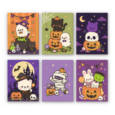 Kawaii Halloween Friends mini paint by numbers – image 7