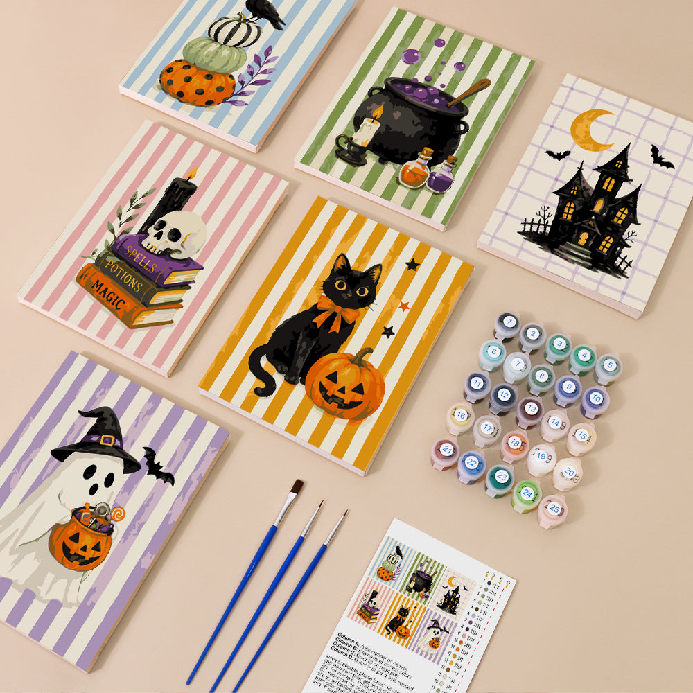 Vintage Halloween Still Life mini paint by numbers – image 1