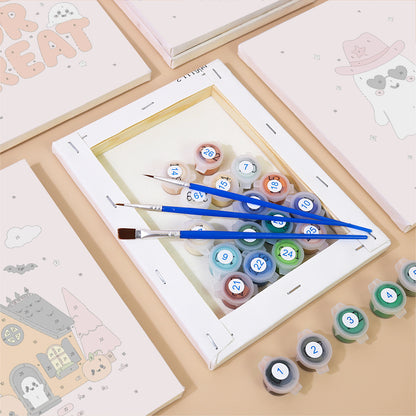 Pastel Pink Halloween mini paint by numbers – image 2