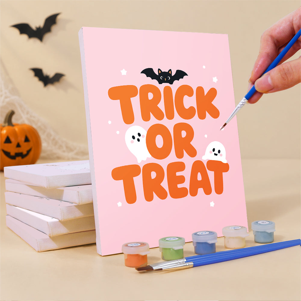 Pastel Pink Halloween mini paint by numbers – image 3