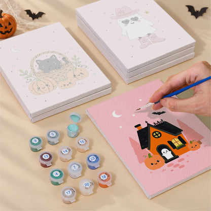 Pastel Pink Halloween mini paint by numbers – image 4