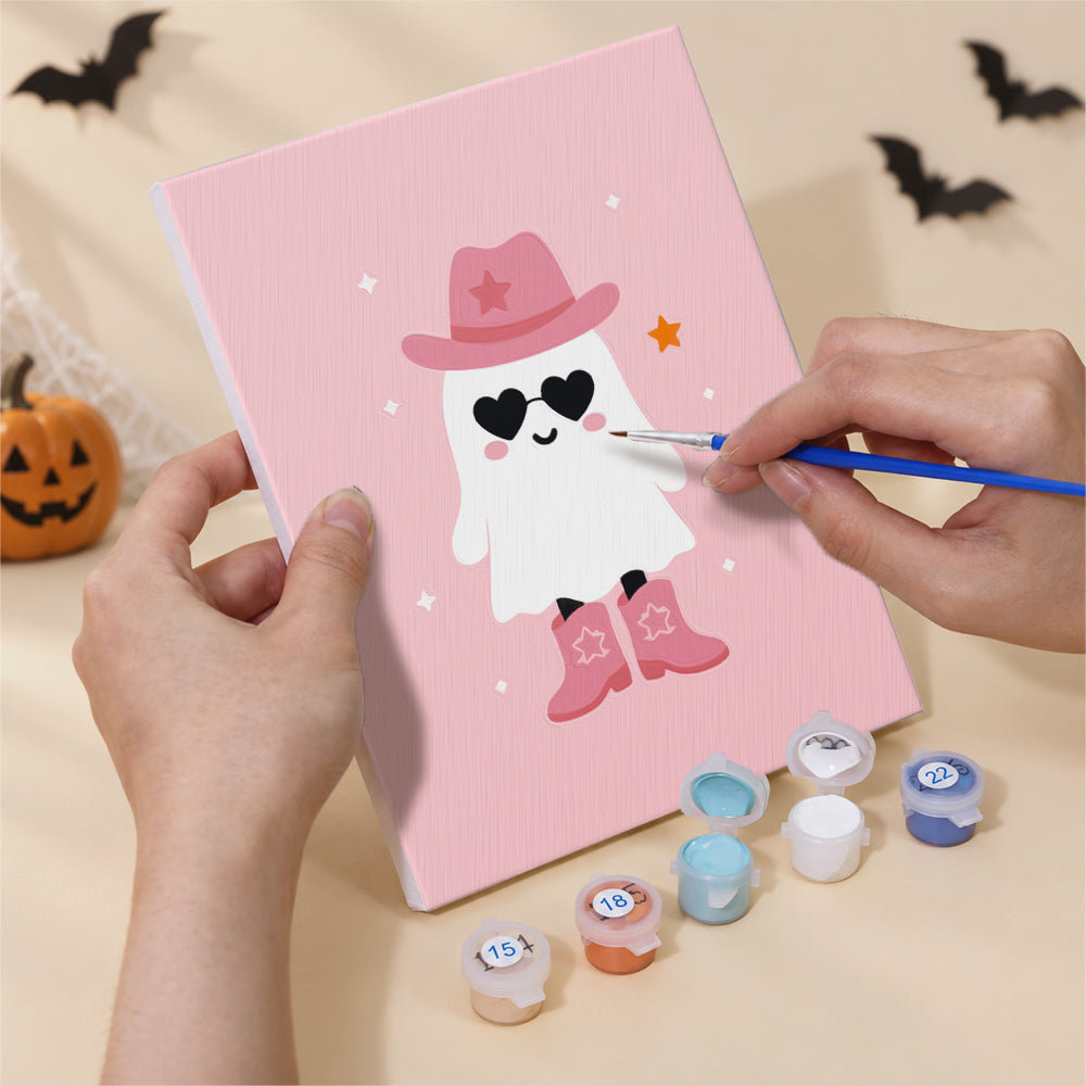 Pastel Pink Halloween mini paint by numbers – image 5