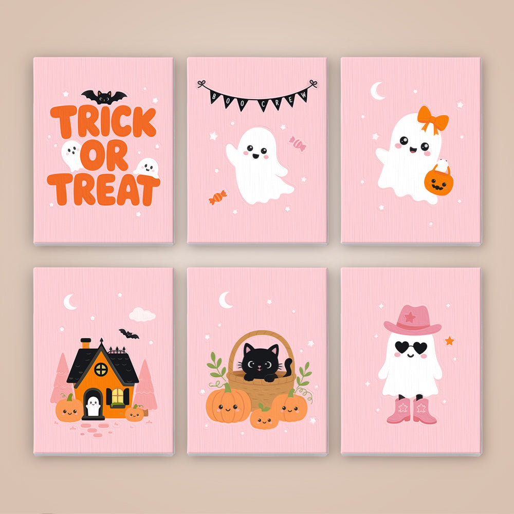 Pastel Pink Halloween mini paint by numbers – image 8
