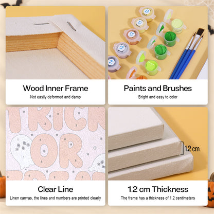 Pastel Pink Halloween mini paint by numbers – image 9