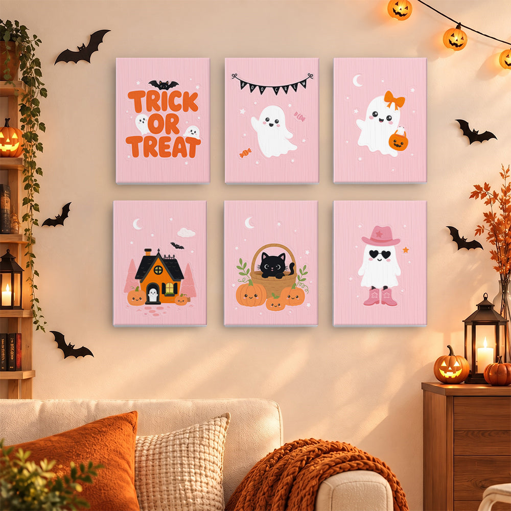 Pastel Pink Halloween mini paint by numbers – image 15