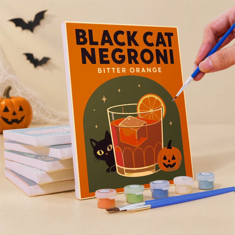 Haunted Cocktail Poster mini paint by numbers – image 3