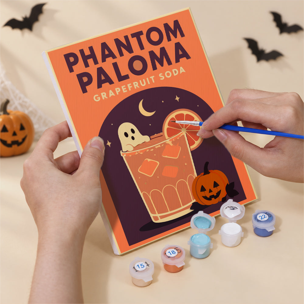 Haunted Cocktail Poster mini paint by numbers – image 5