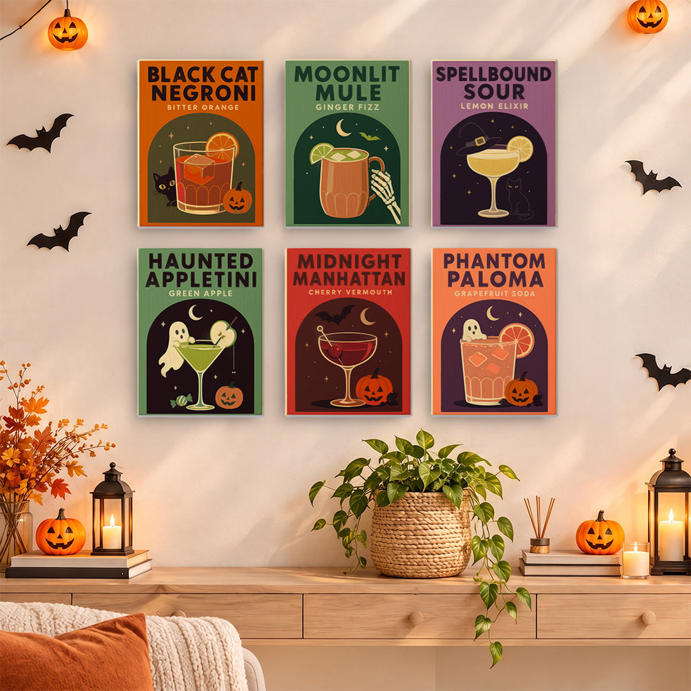 Haunted Cocktail Poster mini paint by numbers – image 14