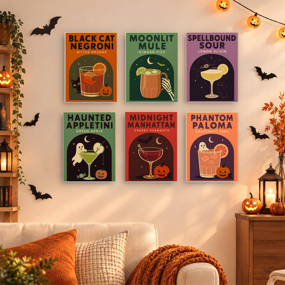 Haunted Cocktail Poster mini paint by numbers – image 15