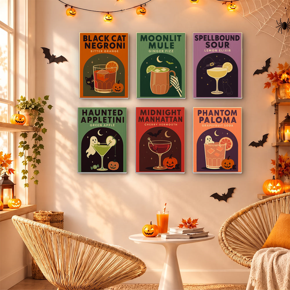 Haunted Cocktail Poster mini paint by numbers – image 16