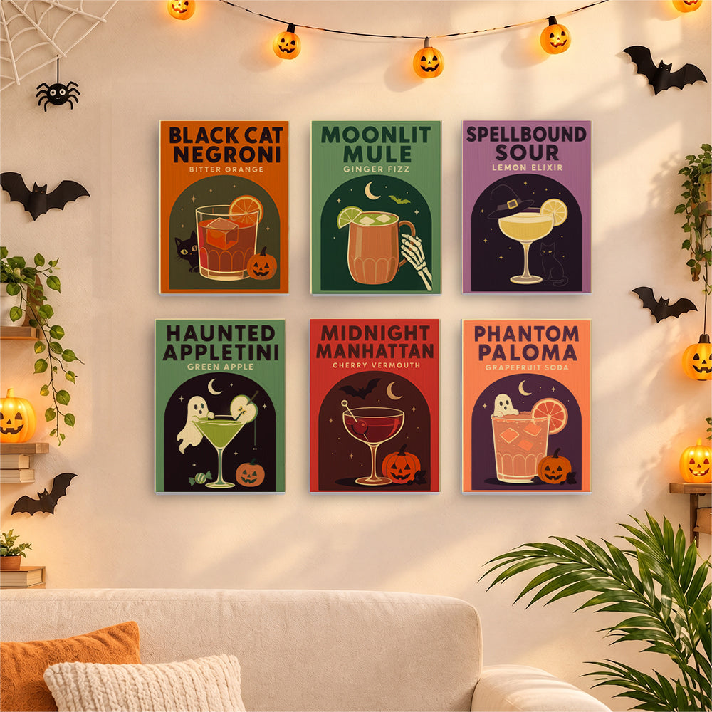 Haunted Cocktail Poster mini paint by numbers – image 17