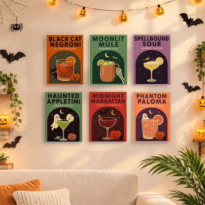 Haunted Cocktail Poster mini paint by numbers – image 17