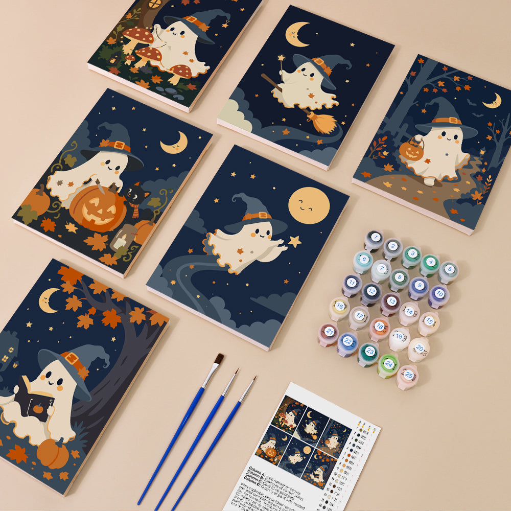 Little Witch Ghost Adventures mini paint by numbers – image 1