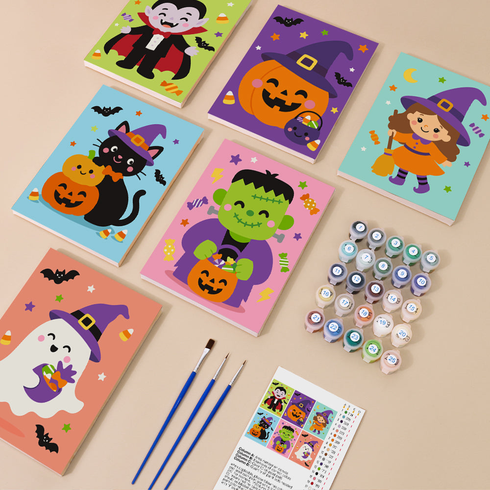 Bright Halloween Character mini paint by numbers – image 1