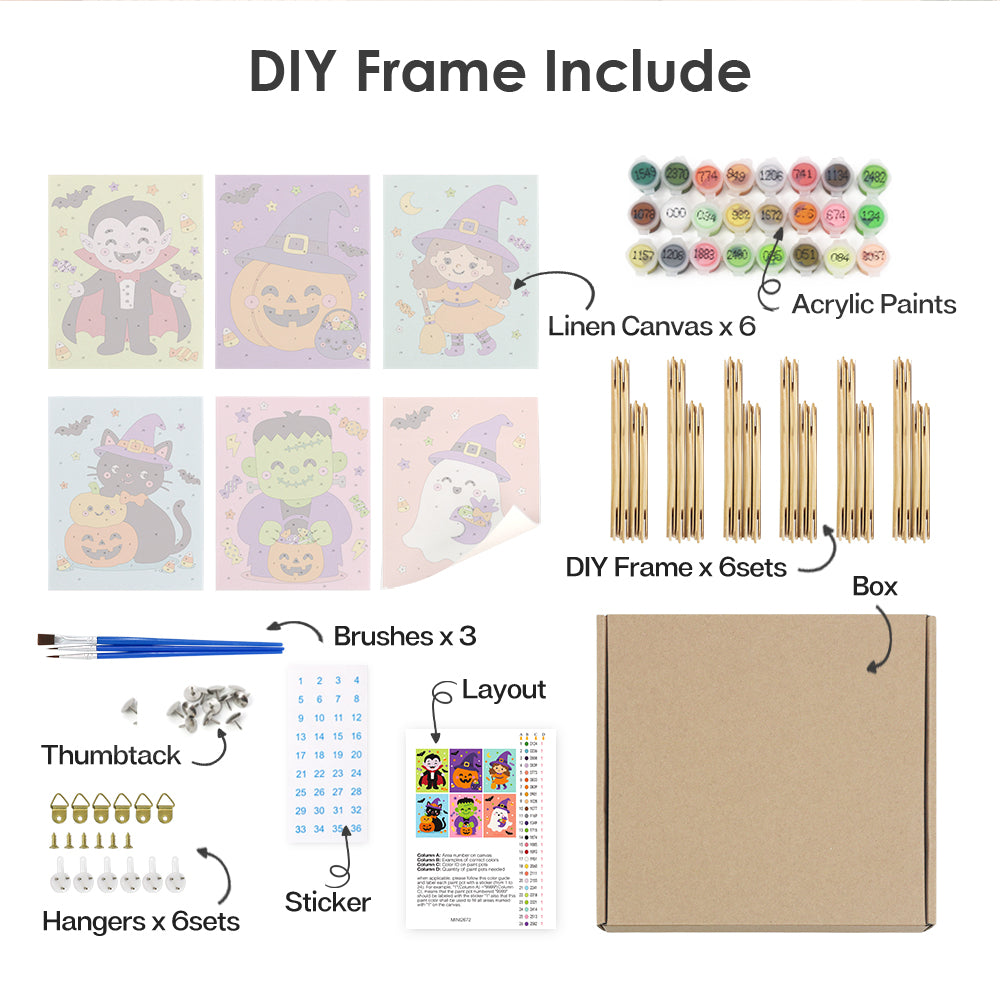 Bright Halloween Character mini paint by numbers – image 18