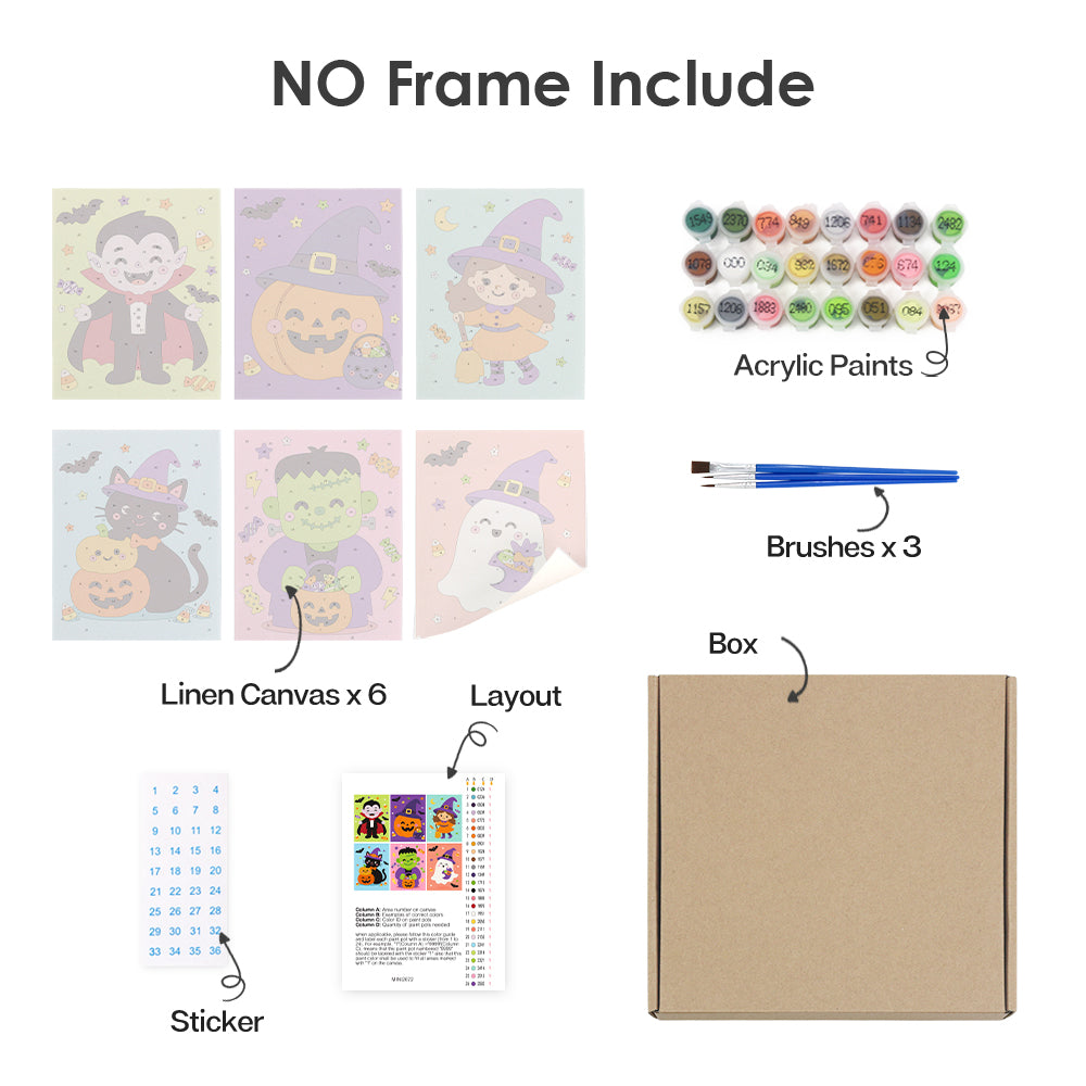 Bright Halloween Character mini paint by numbers – image 19