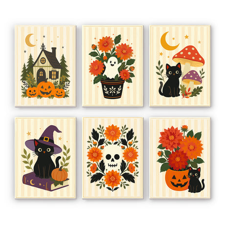 Floral Halloween mini paint by numbers – image 7
