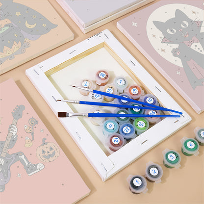 Ghost Chef and Skeleton Rocker mini paint by numbers – image 2