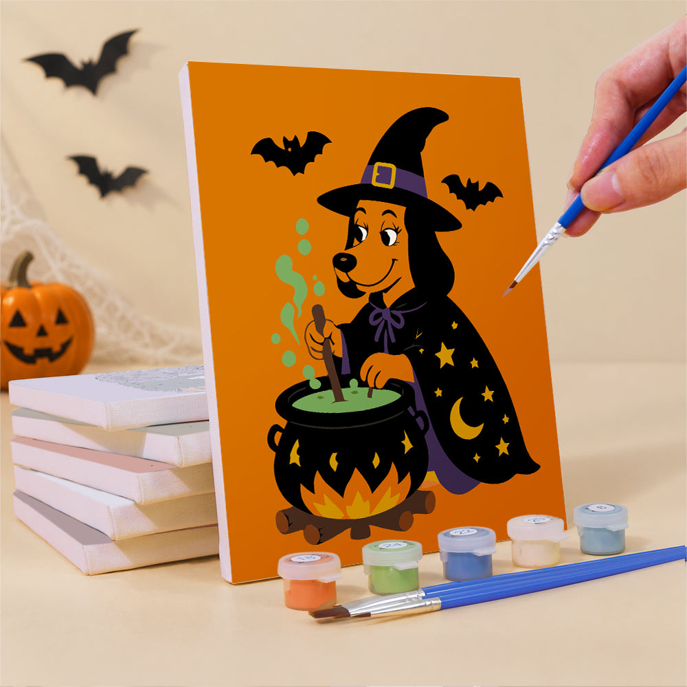 Ghost Chef and Skeleton Rocker mini paint by numbers – image 3