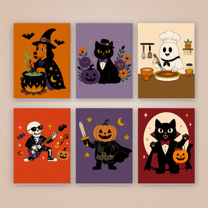 Ghost Chef and Skeleton Rocker mini paint by numbers – image 8