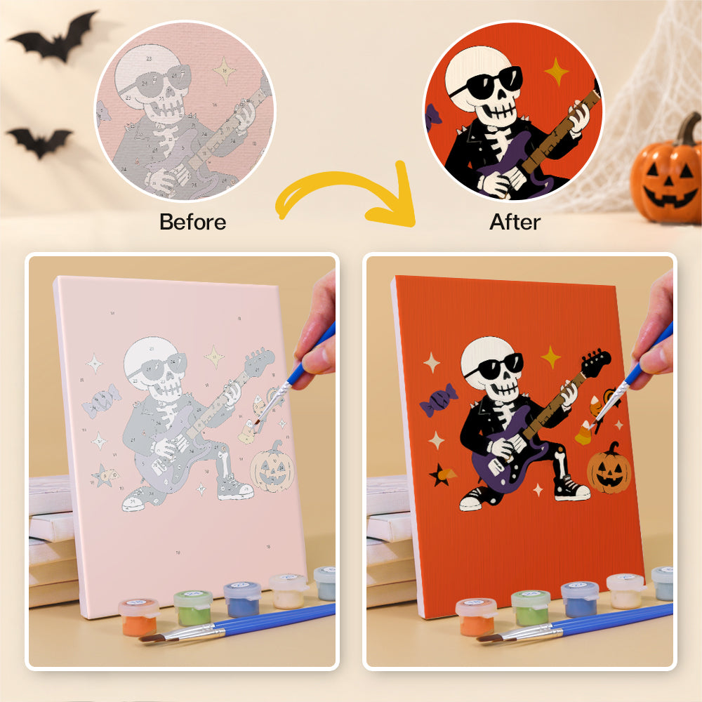Ghost Chef and Skeleton Rocker mini paint by numbers – image 10
