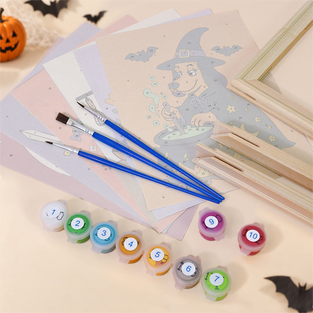 Ghost Chef and Skeleton Rocker mini paint by numbers – image 11