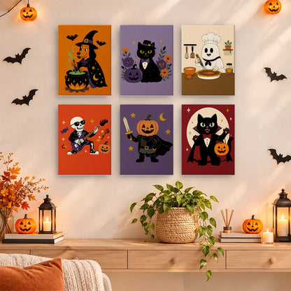 Ghost Chef and Skeleton Rocker mini paint by numbers – image 14