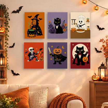 Ghost Chef and Skeleton Rocker mini paint by numbers – image 15