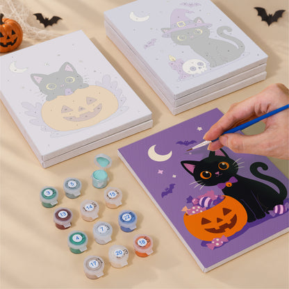 Black Cat and Pumpkin Nights mini paint by numbers – image 4