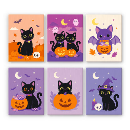 Black Cat and Pumpkin Nights mini paint by numbers – image 7