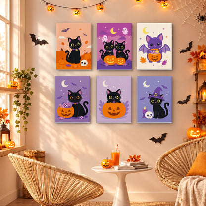 Black Cat and Pumpkin Nights mini paint by numbers – image 16
