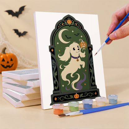 Arched Window Haunted Gallery mini paint by numbers – image 3