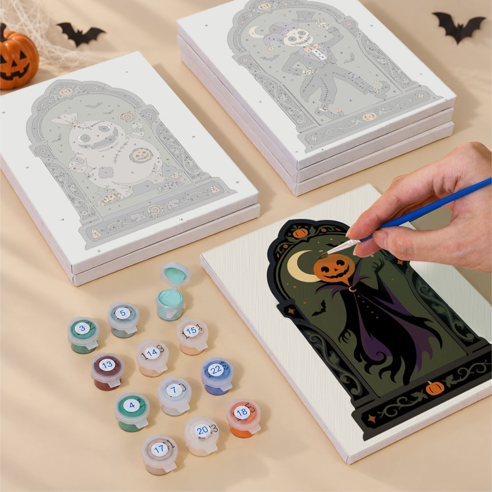 Arched Window Haunted Gallery mini paint by numbers – image 4