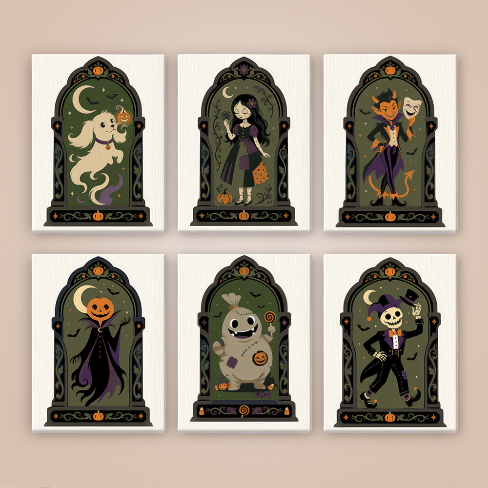 Arched Window Haunted Gallery mini paint by numbers – image 8