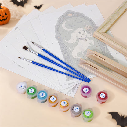 Arched Window Haunted Gallery mini paint by numbers – image 11
