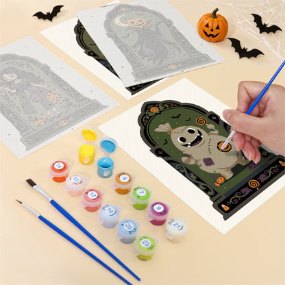 Arched Window Haunted Gallery mini paint by numbers – image 12